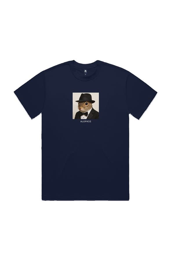 LGTM Heavy Tee in Navy, front supplier mockup